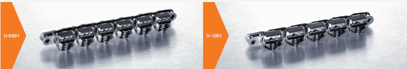 Vietnam-Made 08B1GC-D Stainless Steel Roller Chain D-Type Extra Plastic Film Label Conveying Clamp Transmission Chains