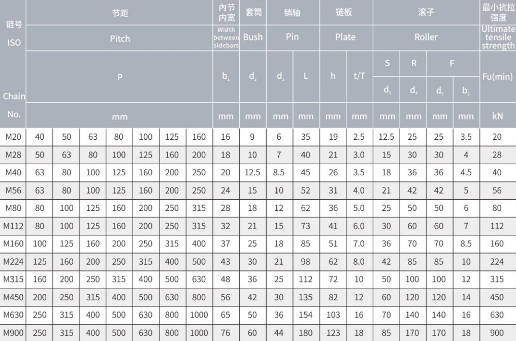 Promotional M Series M20 M28 M40 M56 M80 M112 M160 Conveyor Chains Stainless Steel Sprockets Made Vietnam Various Transmission