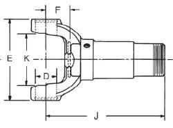 Vietnam  New Innovation FULL WERK Precision Forged Spicer Driveshaft slip Yoke 21 Splines for Trucks Tariff-free