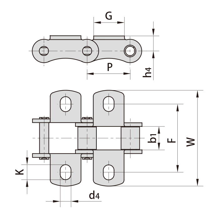 Tariff-free S Type S55RK1 S55RHK1 CA645K1 S55RHF2K1 Steel Agricultural Conveyor S55 Roller Chain With Attactment Made in Vietnam