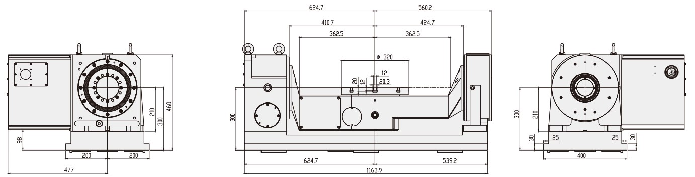 WT-SL320 Machine Machining Center Parts Turntable Rotary Table for CNC Machinery Vietnam Factory