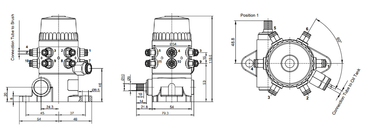 Vietnam Electric / Rotating Drive Piston Oil Lubrication Pump for MAS-CHIO TRO-TTER 125 Round Baler Replacement of 10138503/AZU