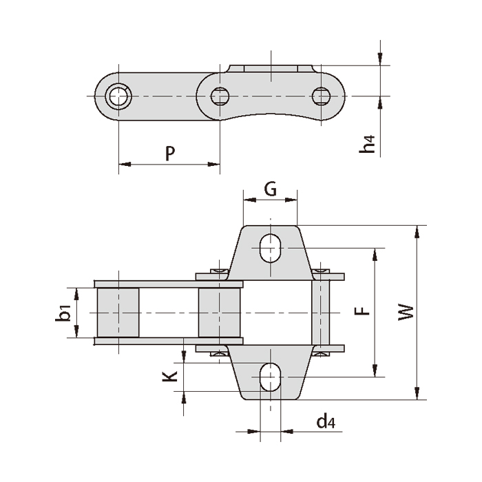 CA550 Chains CA550K19 CA550K19F1 CA550K19F2 Steel Agricultural Roller Conveyor Chain With K19 Attachment Made in Vietnam