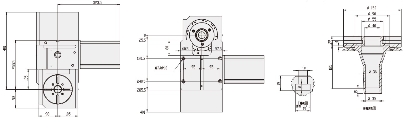 WT-RT150 Machine Machining Center Parts Turntable Rotary Table for CNC Machinery Tariff-free Made in Vietnam