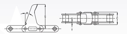 Tariff-free CA550CDE Agricultural Steel Conveyor CA550 Roller Chains With CDE Attachment Made in Vietnam