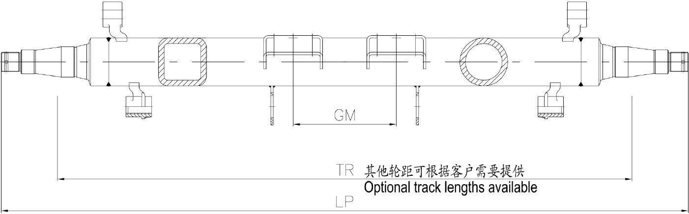 Vietnam Factory Heavy Duty Series Torsion Trailer Axle Shaft New Condition Steel Material Models FA12F6 FA14F6 FA16F6 for Sale