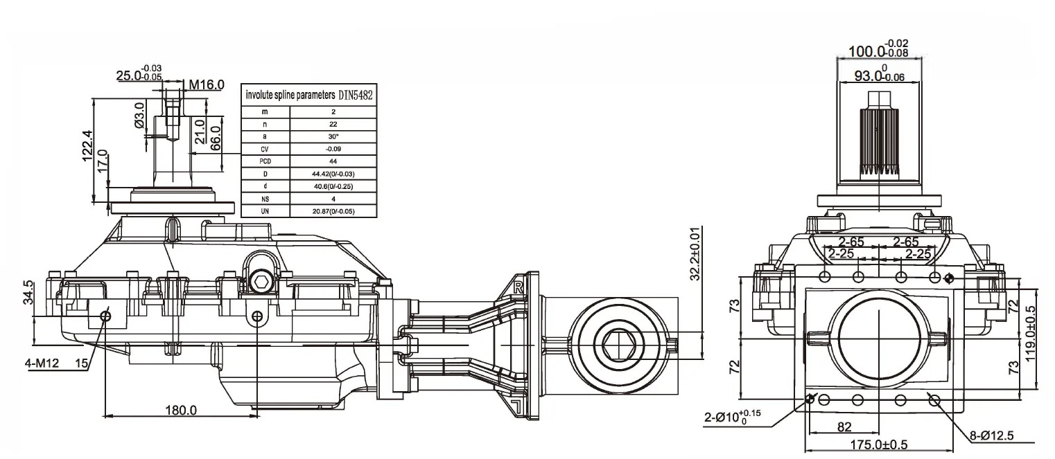 German Champion Four Disc (Type 3500) Forage Harvester Speed Reducer Gear Drive Tariff-Free Silage Machine Gearbox