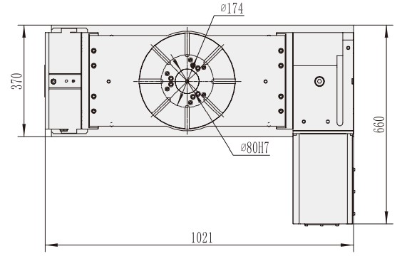 Manufactory RTS-320 5 Axis Machine Machining Center Parts Turntable Rotary Table for CNC Machinery Made in Vietnam