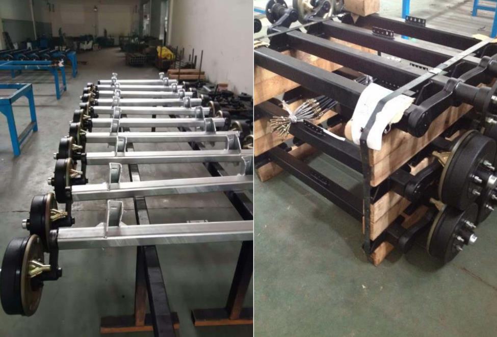 Share Parts Rubber 1.3t Drum Half Torsion Truck Steel Trailer Axle With Disc Brake Wheel Hub Tariff-free