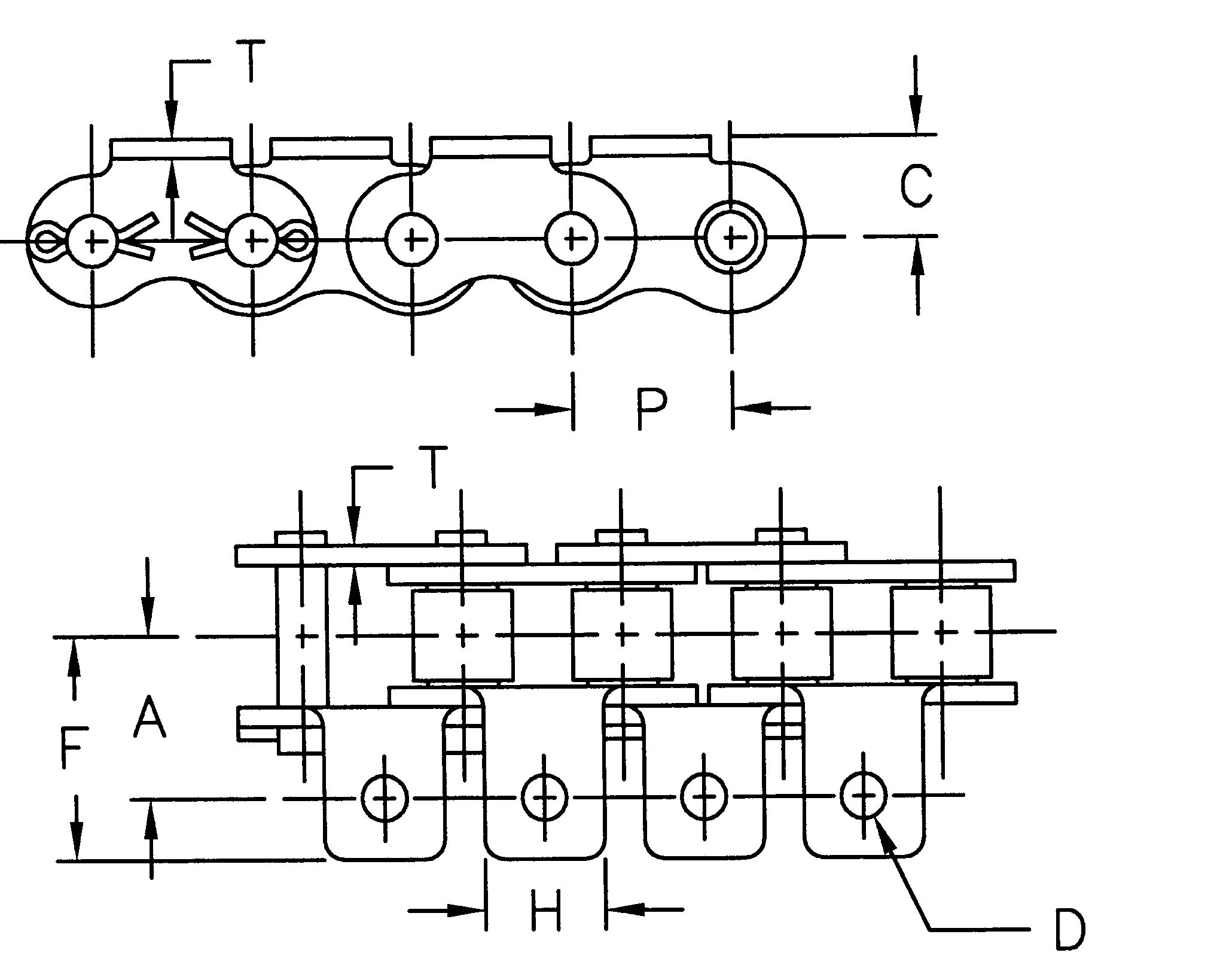 Tariff-free ANSI Standard Bent Hole One Side Attachment A-1 B-1 Roller Chain Made in Vietnam