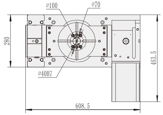 RTS-200 Machine Machining Center Parts Turntable Rotary Table for CNC Machinery Tariff-free Made in Vietnam