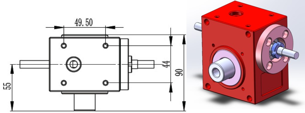 Tariff-Free 0.06KW to 0.37KW Worm Gearbox Reducer Lead Dual Input Non-Standard Motor for Sale