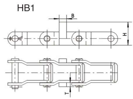 Tariff-free Agricultural Fertilizer Distributor 667X Steel Pintle Chains and Sprocket With HB1Attachment Made in Vietnam
