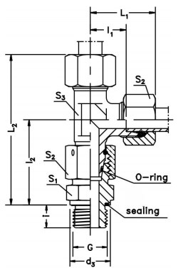 Vietnam Factory Cylinder Parts Assembled Adjustable Swivel Run Tee-EL-M-ED Hydraulic Fitting for Sale Tariff-free