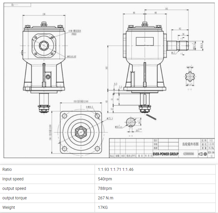Special Design Widely Used L Shape Finishing Mower Gearbox Made in Vietnam