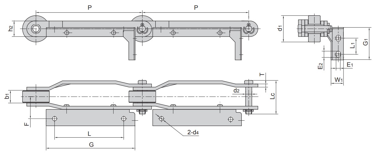 Tariff-free Guaranteed Quality Unique P200F74 P203.2F2 Conveyor Chains for Transport Tobacco Made in Vietnam
