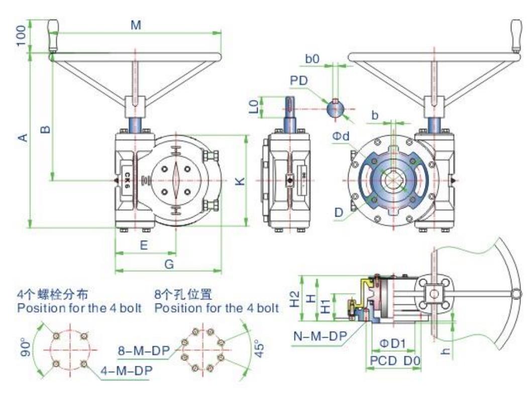 Tariff-Free Electric Hydraulic Worm Gear Unit Wafer Butterfly Hand Wheel Ball Plug Valve Operator Actuator Gearbox