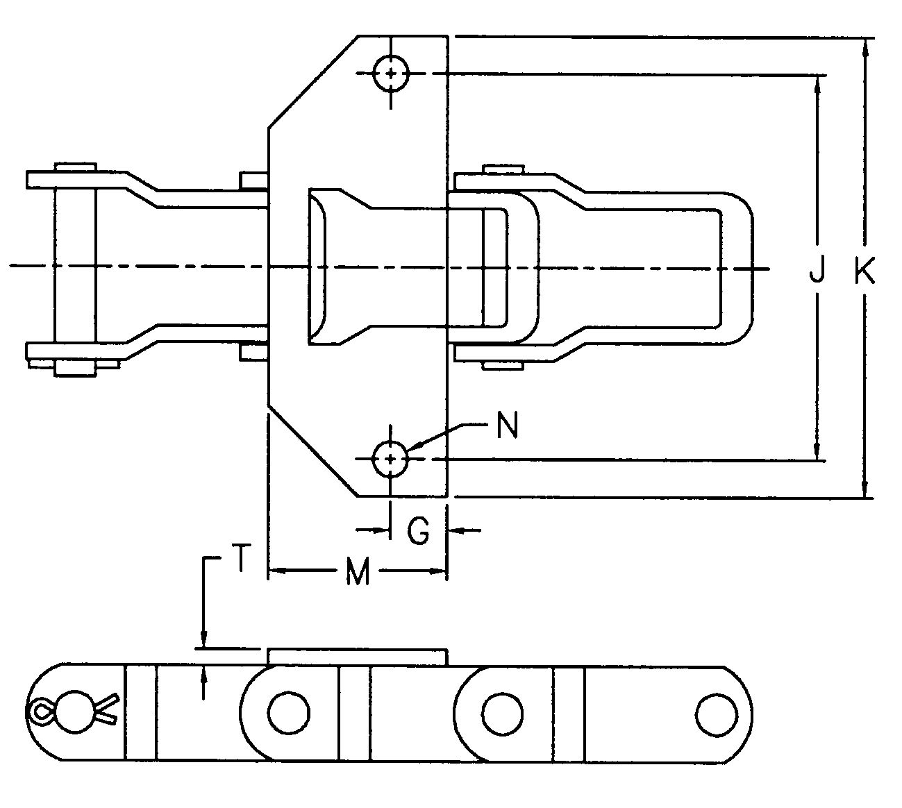 Tariff-free AL662-AK1 Agricultural Steel Pintle Chain With AK1 Attachment Made in Vietnam