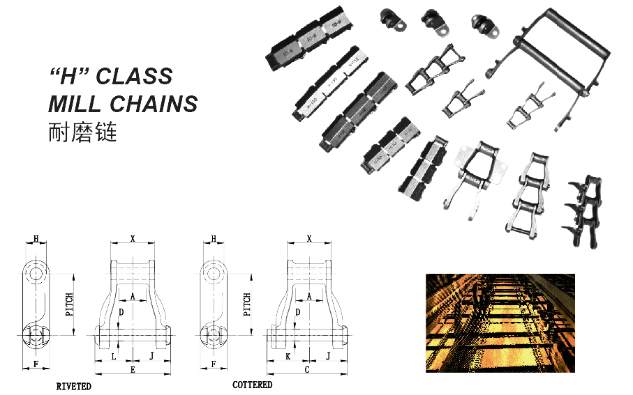 Tariff-free H102 H104 H110 H112 H116 H120 H480 H Class Refuse Chains Made in Vietnam