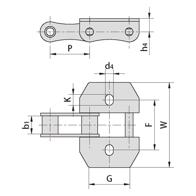 Tariff-free CA642S103 Agricultural Steel Conveyor Roller Chains With Attachment Made in Vietnam
