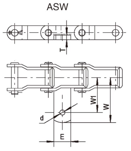 Tariff-free Agricultural ASW Attachments 667K 667KC Steel Pintle Chain and Sprockets for Manure Spreader Made in Vietnam