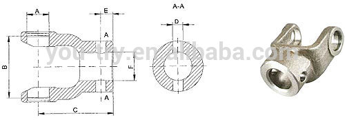 Vietnam Plain Bore York PTO Shaft Spare Part for Tractors with Tariff-Free Shipping