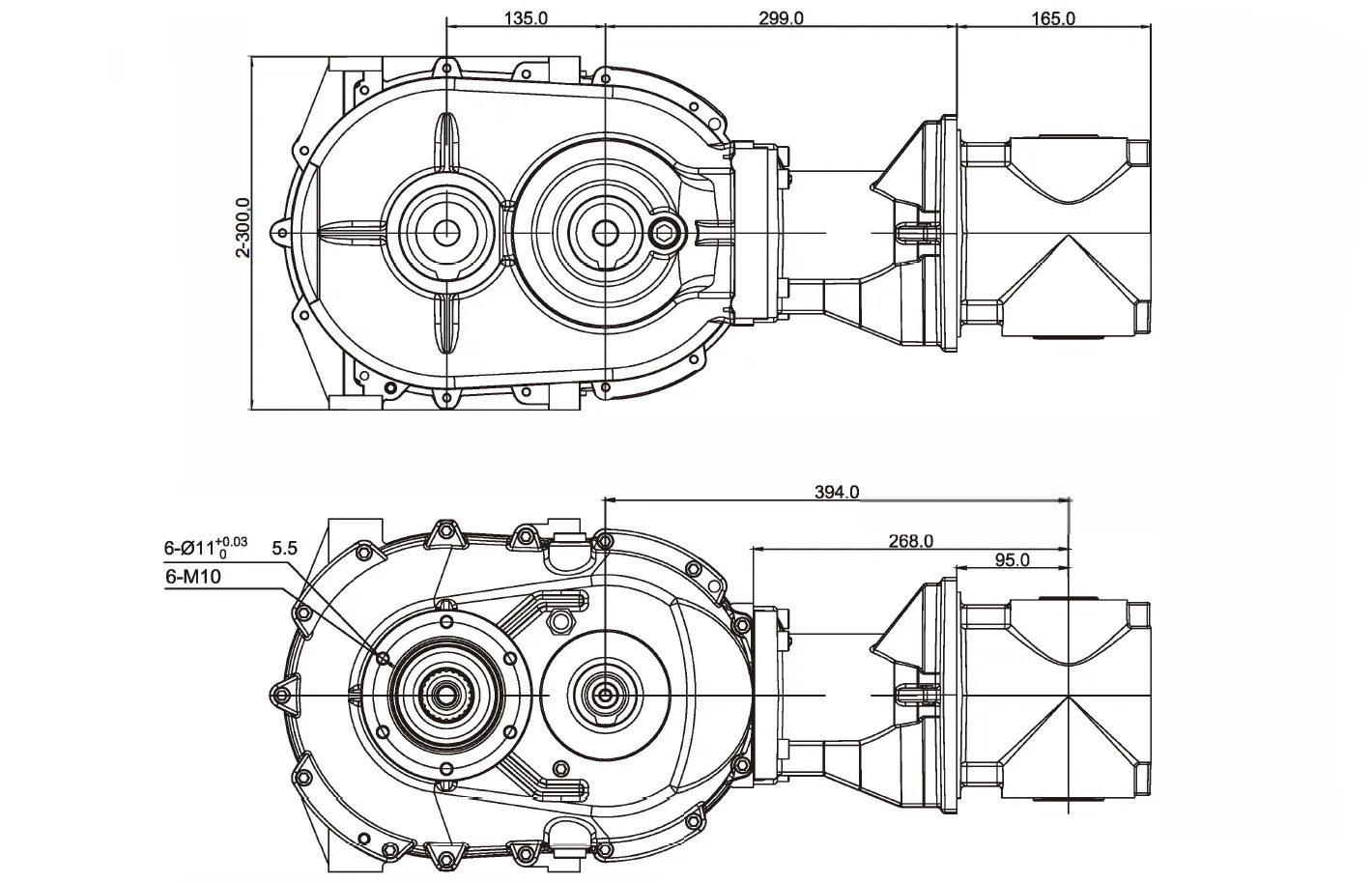 German Champion Four Disc (Type 3500) Forage Harvester Speed Reducer Gear Drive Tariff-Free Silage Machine Gearbox