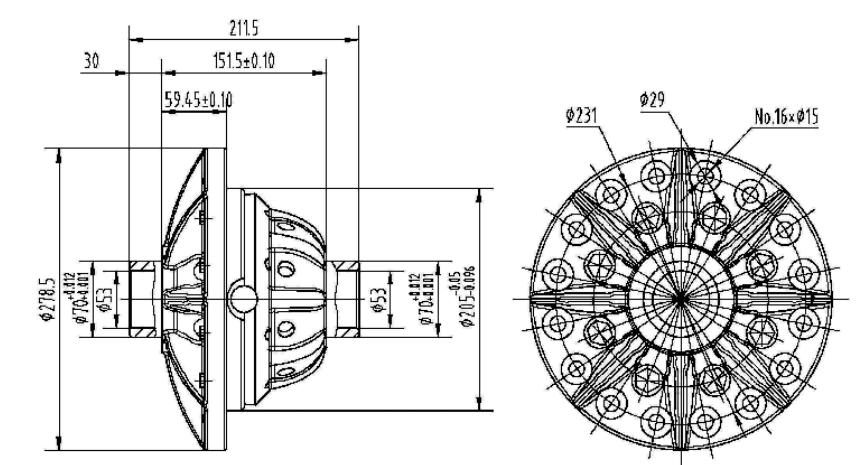 Agricultural 5964 Series Gearbox 1:1.8 Made in Vietnam