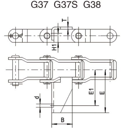 Agricultural Steel Pintle Chains With G37 G37S G38 Attachment for Fertilizer Distributor Made in Vietnam
