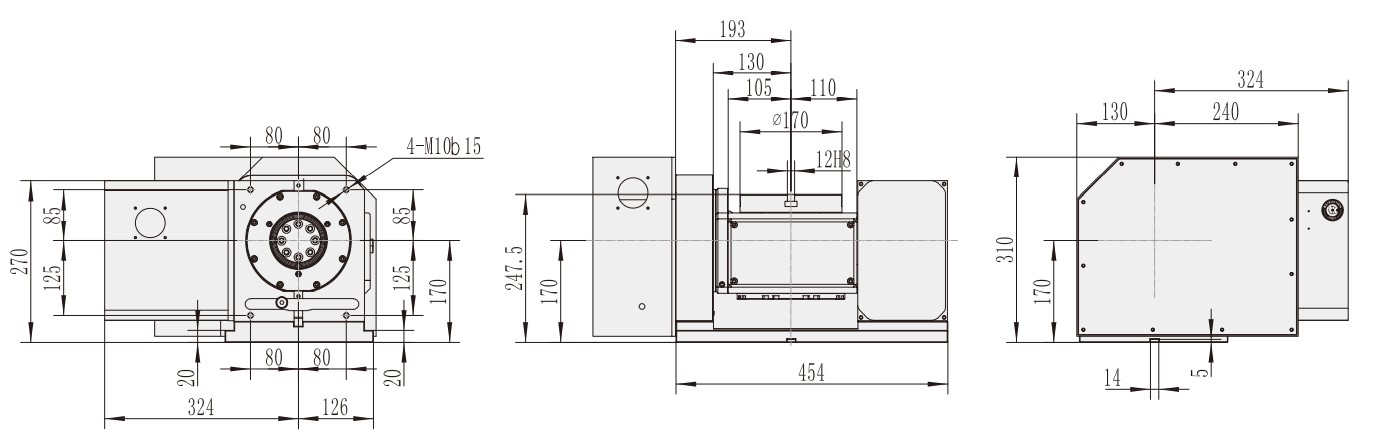 WT-S170 Machine Machining Center Parts Turntable Rotary Table for CNC Machinery Tariff-free Vietnam Factory