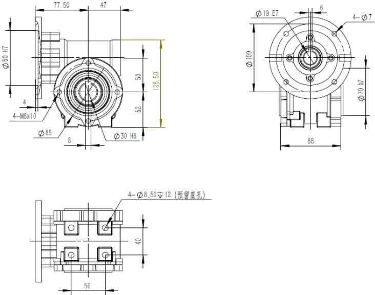 Vietnam Factory Stainless Steel Casing 2.2KW 3KW 4KW Non Standard Gearbox Reducer for Ocean Vessels Car Washing Machines