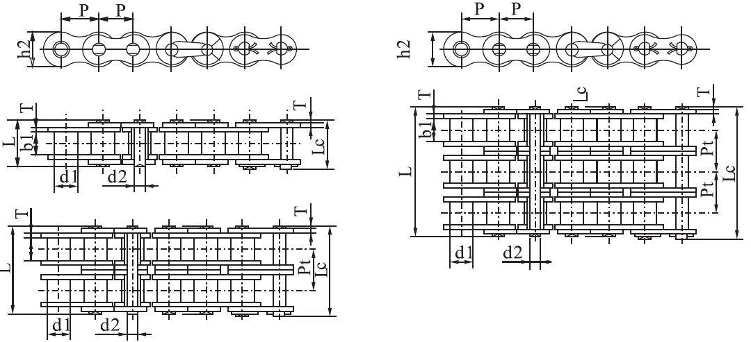 Tariff-free SS28AH-3 SS140H-3 Stainless Heavy Duty Series Roller Chains  Made in Vietnam