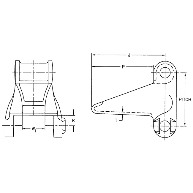 Vietnam-Made H Class Mill Chain H1 Attachment Tariff-Free Transmission Chains