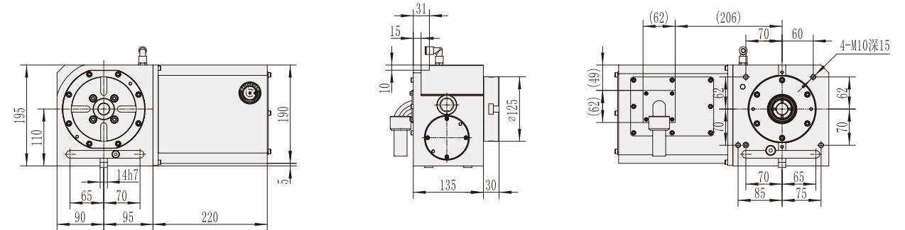 WT-125 Numerical Control Machine CNC Machining Center Accessories Rotary Table for Lathe Vietnam