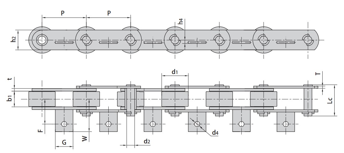 Tariff-free Factory Supply Attractive Price P100F74 Tobacco Conveyor Chains Made in Vietnam