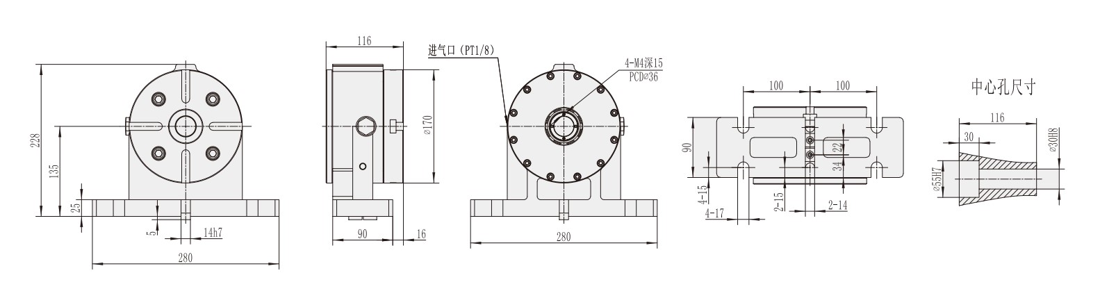 Vietnam AR-170 CNC Milling Machine Accessories Tariff-Free Rotary Turntable AR-170 CNC Machining Center Engine Core Component