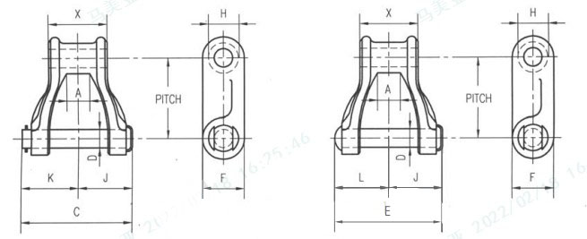CAST H Class Mill Chain H60 H62 H74 H75 H78 H79 H82 H87 H124 Tariff-Free Transmission Chains Handmade in Vietnam