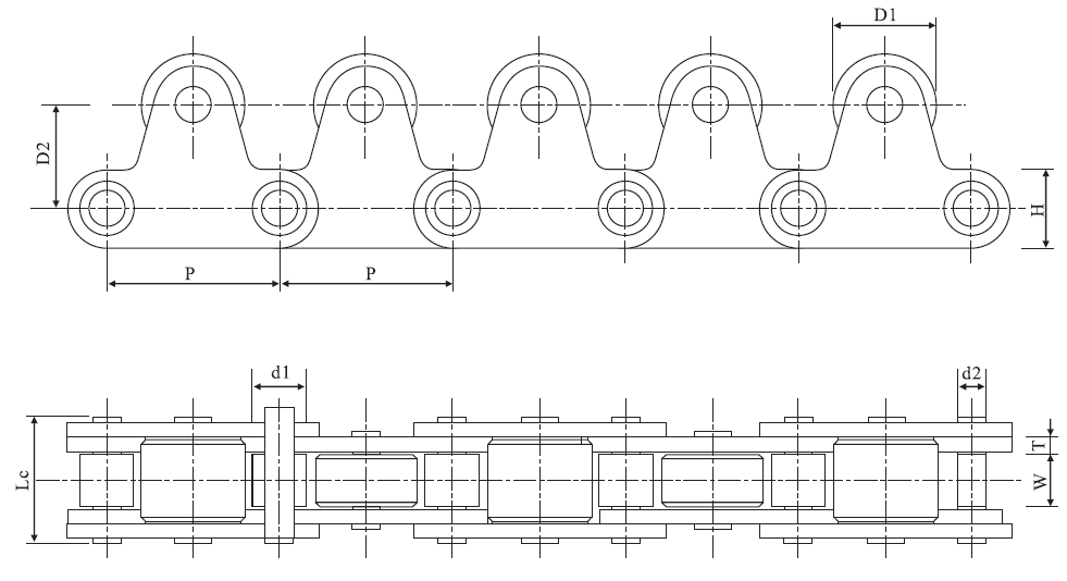 Tariff-free 2100-TRSS Short Double Pitch Top Stainless Roller Chain  Made in Vietnam
