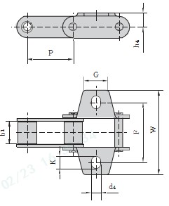 Tariff-free Agricultural C550 Ca550k1 Ca550k1f3 Ca550f4k19f1 Ca550k1f9 Ca555k1 Conveyor Chain With Attachment Made in Vietnam