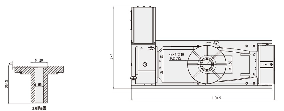 WT-SL320 Machine Machining Center Parts Turntable Rotary Table for CNC Machinery Vietnam Factory