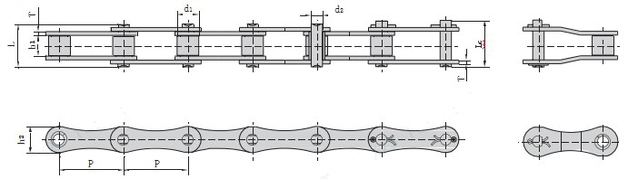 Tariff-free a Type A550 A555 A557 A620 Steel Conveyor Agricultural Chains Made in Vietnam