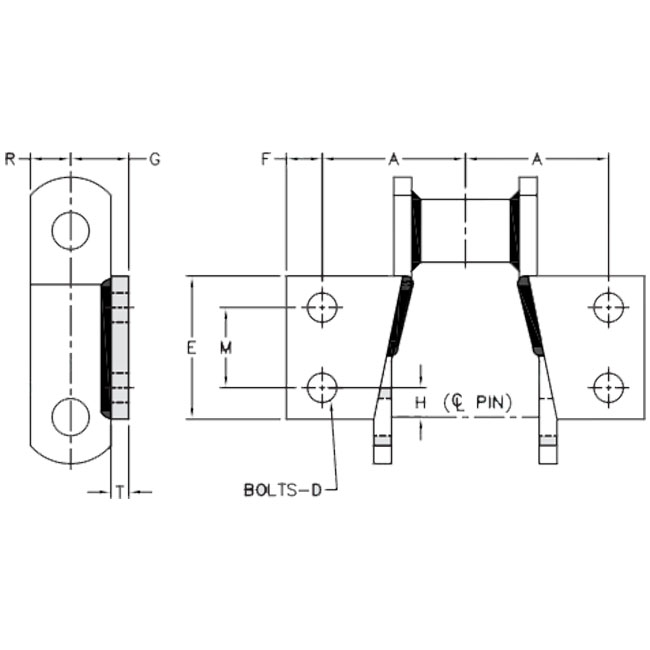 Tariff-free WH78 WH82 WH124 WH132 Welded Steel Mill Chain With H2 K1 K2 RR Attachment Made in Vietnam