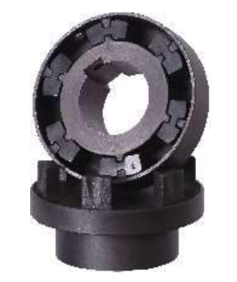 Vietnam-Made Steel and Cast Iron Flexible Shaft Coupling With H Rubber Spider Rigid Gear and Disc Structure OEM Customizable
