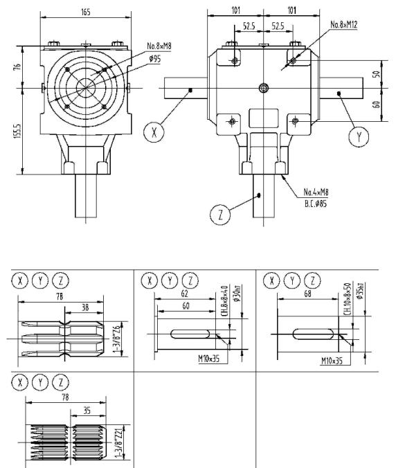 267 Series 50HP Gearbox for Agricultural Use for Manure Spreader & Rotary Mower Tariff-Free