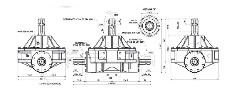 Agricultural Fertilizer Gearbox for Fertiliser Spreaders Tariff-free