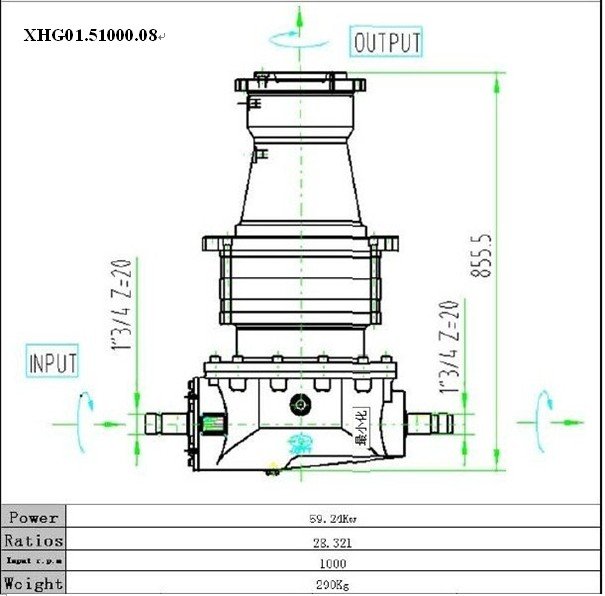 Vietnam Factory XHG01 Series Planetary Reduction Gearbox