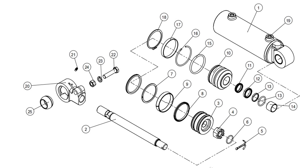 Vietnam Factory Custom Double Acting Oil Cylinder Industrial Vehicle/forklift Tilt Hydraulic Cylinders Tariff-free