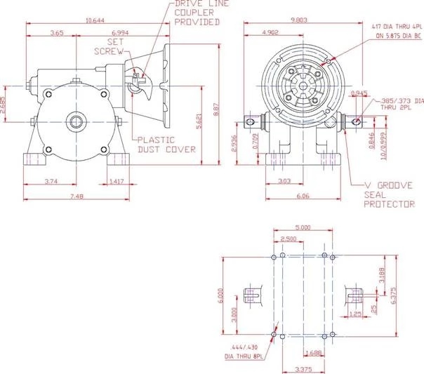Vietnam Farm Center Pivot Gear Box Drive Wheel System Sprinkler Irrigation Gearbox for Valley Pivots Replacement Zimmatic UMC