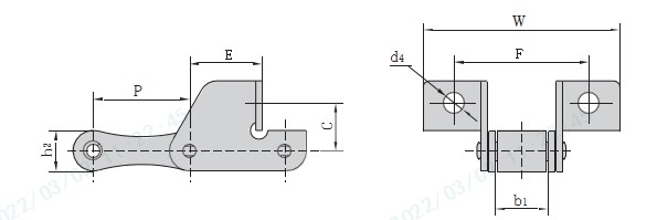 Vietnam-Made Tariff-Free S Type S52F11SD S52F3 C45F1SD Steel Agricultural Conveyor Roller Chain Attachment Transmission Chains