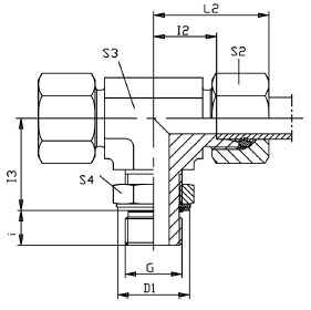 Vietnam Factory Sale Various Cylinder Parts Adjustable Lock Nut Branch Tee-TEE-M Hydraulic Fitting Tariff-free